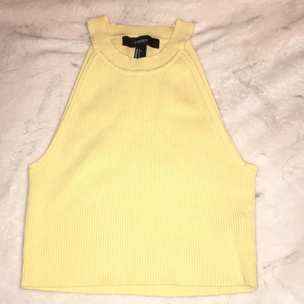 yellow crop top